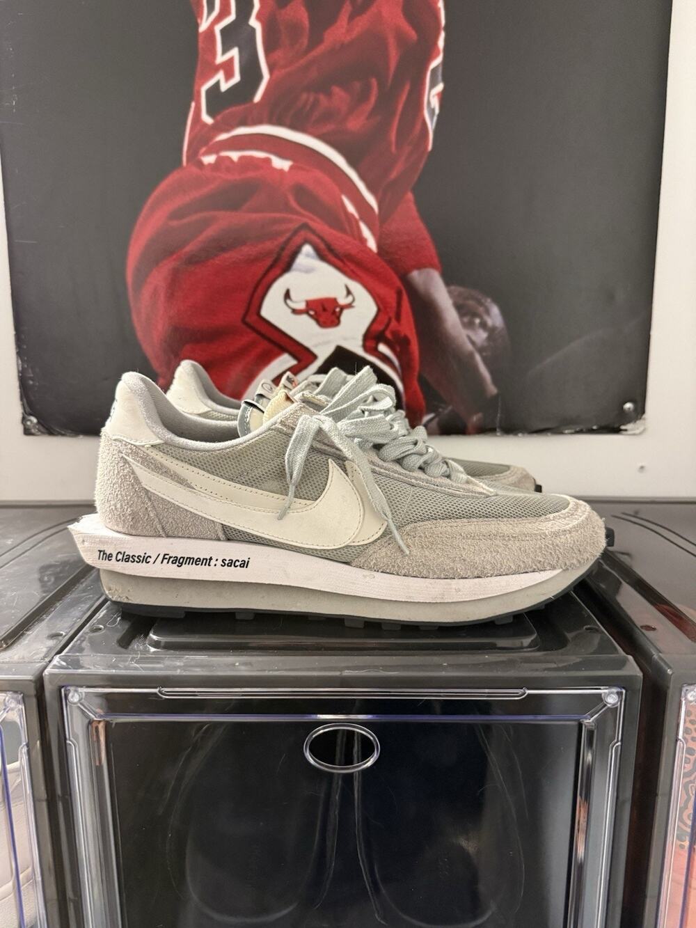 Fragment x sacai x Nike LDWaffle Light Smoke Grey Size 10 DH2684-001